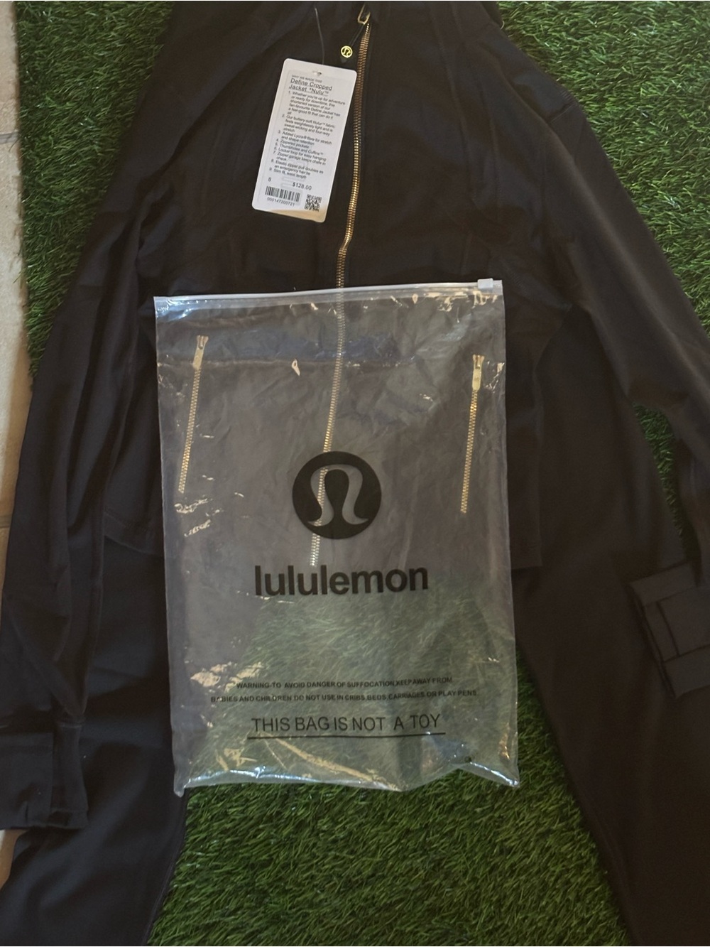 lululemon athletica Black Lightweight Shirt-Jacket with Gold Zipper
